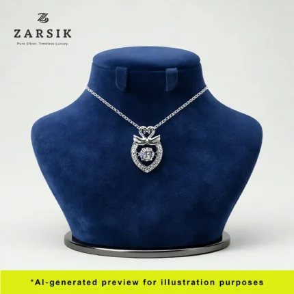 Dancing Heart Cubic Zirconia Pendant