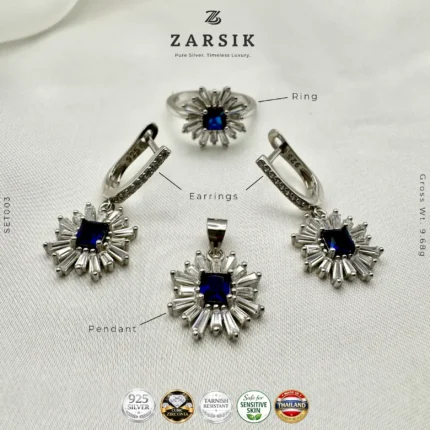 925 sterling silver jewellery set