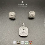 Elegant 925 Silver Pendant and Earring Set with Cubic Zirconia – Rhodium Plated Jewellery Set - Image 5