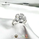 Radiant Sparkle Floral 925 Sterling Silver Jewelry Set - Image 5