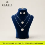 Radiant Sparkle Floral 925 Sterling Silver Jewelry Set