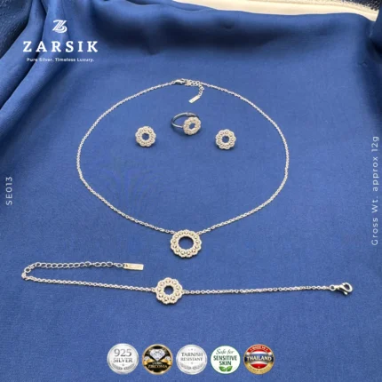 925 Silver Cubic Zirconia Jewellery Set