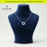 925 Silver Cubic Zirconia Jewellery Set displayed on a dummy