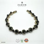Oxidized 925 Sterling Silver Marcasite Bracelet – Handcrafted Thai Elegance - Image 4