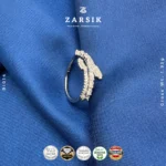 Trendy Serpentine Ring with Cubic Zirconia – 925 Silver | Made in Thailand - Image 4