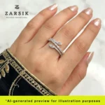 Trendy Serpentine Ring with Cubic Zirconia – 925 Silver | Made in Thailand - Image 2