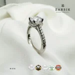 925 Sterling Silver Cubic Zirconia Solitaire Ring