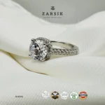 925 Sterling Silver Cubic Zirconia Solitaire Ring