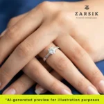 Elegant 925 Silver Cubic Zirconia Crown Ring – Rhodium Plated Solitaire - Image 2
