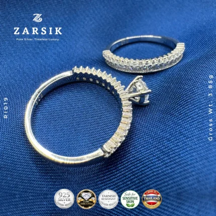 925 Sterling Silver Double Ring Set