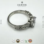 925 Silver Ring with Oval‑Cut Cubic Zirconia