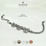 925 Sterling Silver Butterfly Bracelet | ZARSIK Premium Jewellery - Image 3