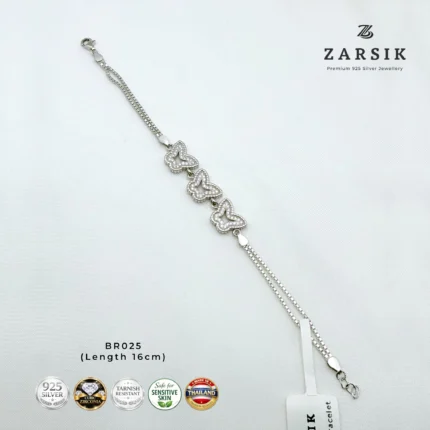 925 Sterling Silver Butterfly Bracelet