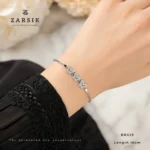 925 Sterling Silver Butterfly Bracelet | ZARSIK Premium Jewellery - Image 2