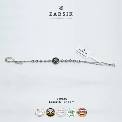 925 Silver Floral Cluster Bracelet