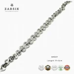 925 Sterling Silver Chain Bracelet with Cubic Zirconia