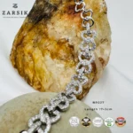 925 Sterling Silver Chain Bracelet with Cubic Zirconia | ZARSIK - Image 4