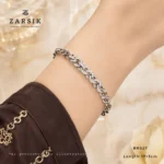 925 Sterling Silver Chain Bracelet with Cubic Zirconia | ZARSIK - Image 2