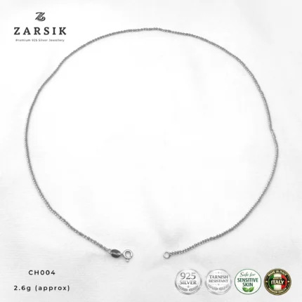 Italian 925 Sterling Silver Popcorn Chain