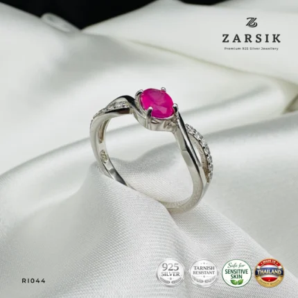 Natural Ruby 925 Silver Ring