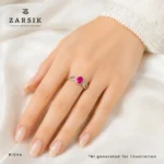 Natural Ruby 925 Silver Ring | Elegant Thai Design - Image 2