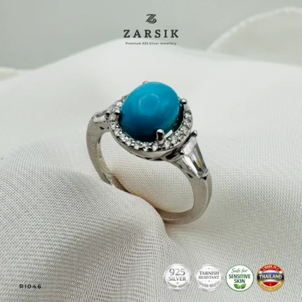 Natural Turquoise 925 Silver Ring