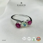 Natural Ruby and Opal Ring in 925 Silver | Thai Crafted - Image 4