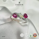 Natural Ruby and Opal Ring in 925 Silver | Thai Crafted - Image 5
