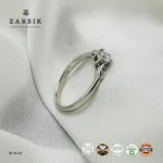 Celeste Round CZ 925 Silver Ring | Elegant Solitaire Style - Image 3