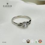 Celeste Round CZ 925 Silver Ring | Elegant Solitaire Style - Image 4