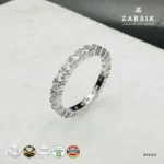 925 Sterling Silver CZ Stackable Eternity Band Ring | ZARSIK - Image 4