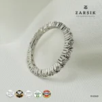 925 Sterling Silver CZ Stackable Eternity Band Ring | ZARSIK - Image 6