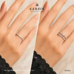 925 Sterling Silver CZ Stackable Eternity Band Ring | ZARSIK - Image 2