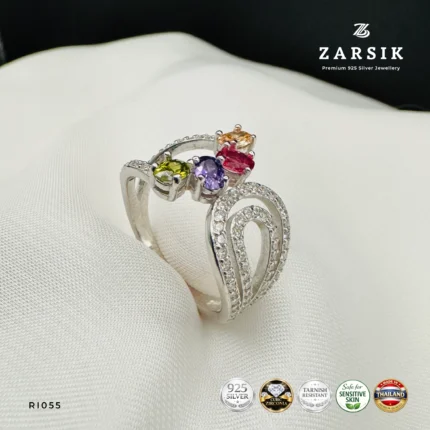 Aurora Bloom 925 Silver Ring