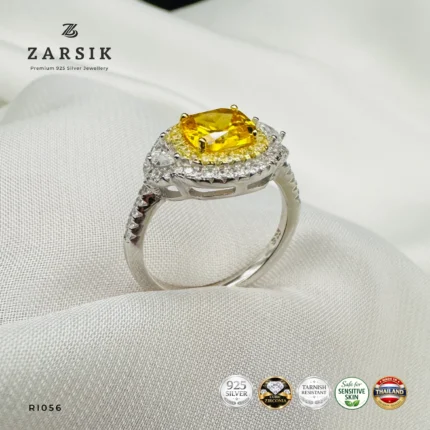 Golden Stone 925 Silver Ring
