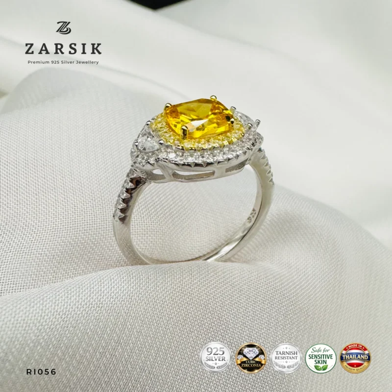 Golden Stone 925 Silver Ring