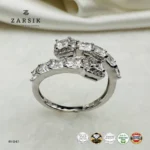Radiant Geometric CZ 925 Silver Ring | Thai Elegance - Image 5