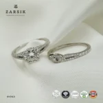 Stackable CZ 925 Silver Ring Set