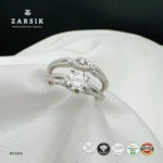 Radiant Moissanite 925 Silver Stackable Ring Set | 1.50ct D GRA Certified - Image 6