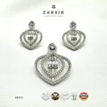 925 Silver Teardrop Pendant and Earrings Set