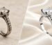 A side-by-side comparison showing dull, tarnished silver next to a brilliant, tarnish-free rhodium-plated 925 silver ring by Zarsik.